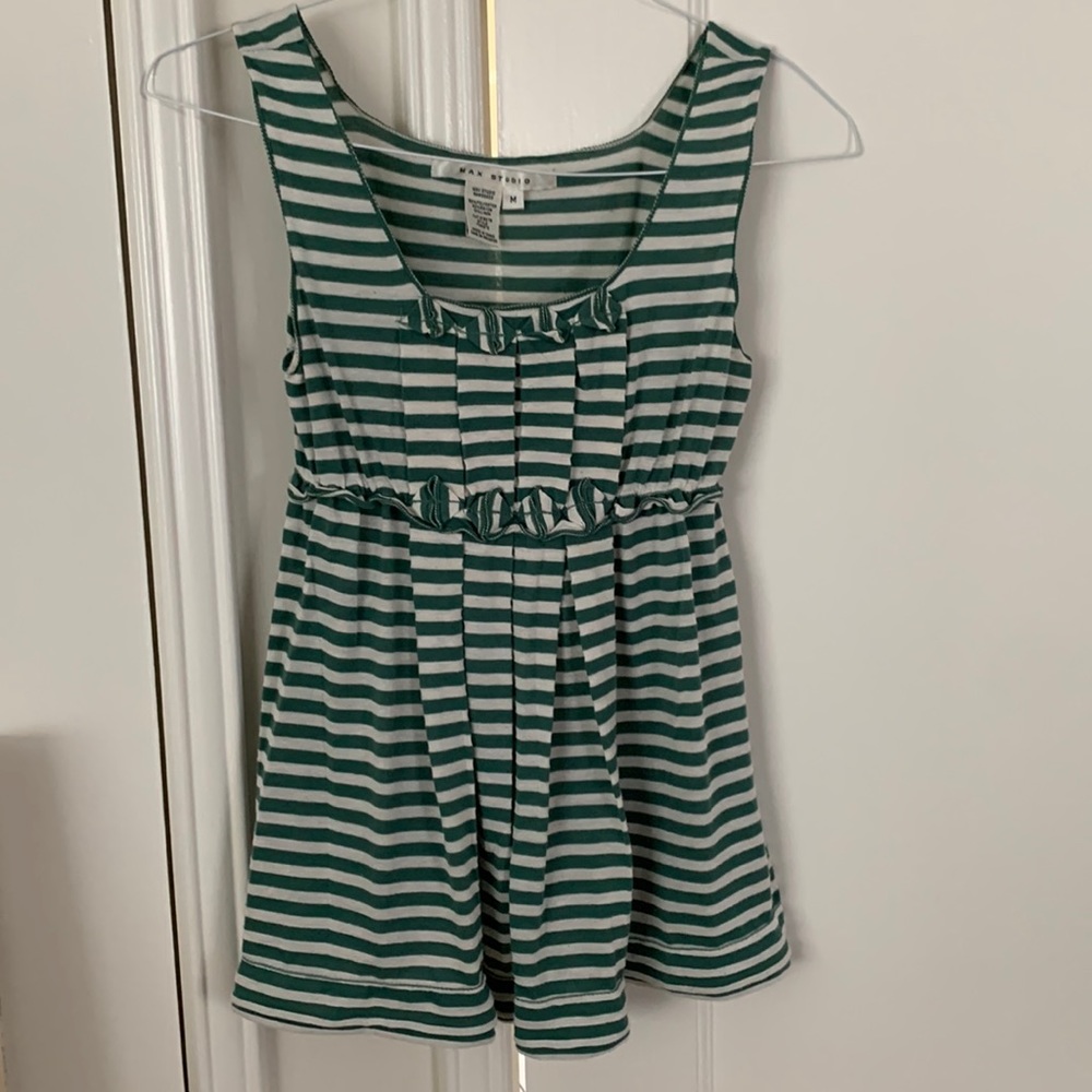 Max studio babydoll stripe top